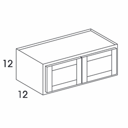 Dartmouth Dark Sable W3012: Bridge Wall Cabinet: Assembled Kitchen Cabinets