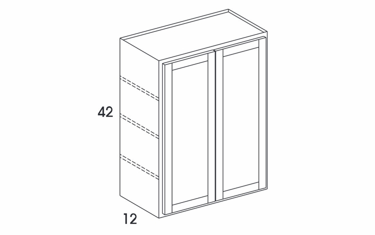 Dartmouth Dark Sable W3642: Double Door Wall Cabinet: Assembled Kitchen Cabinets