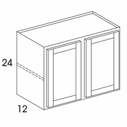 Dartmouth Dark Sable W3924: Bridge Wall Cabinet: Assembled Kitchen Cabinets