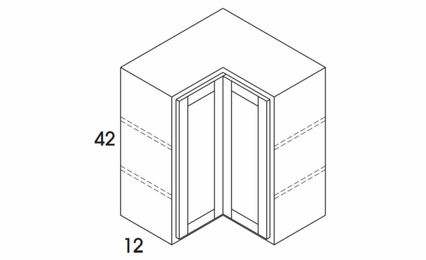 Dartmouth Dark Sable WER2442: Wall Corner Easy Reach Cabinets: Assembled Kitchen Cabinets