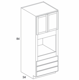 Dartmouth Grey Stain OC338424: Oven Cabinet: Assembled Kitchen Cabinets