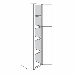 Dartmouth Grey Stain U248424-SHELFKIT: Utility Cabinet With Shelfkit: Assembled Kitchen Cabinets