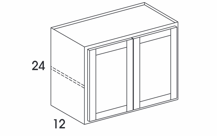 Dartmouth Grey Stain W2724: Bridge Wall Cabinet: Assembled Kitchen Cabinets