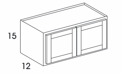 Dartmouth Grey Stain W3315: Bridge Wall Cabinet: Assembled Kitchen Cabinets