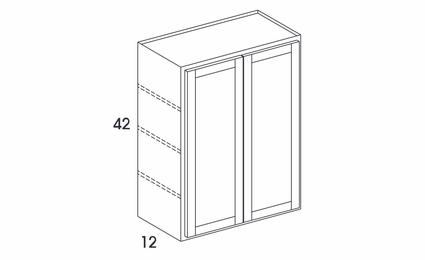 Dartmouth Grey Stain W3342: Double Door Wall Cabinet: Assembled Kitchen Cabinets