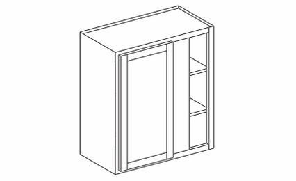 Dartmouth Grey Stain WC2430: Wall Corner Cabinet: Assembled Kitchen Cabinets