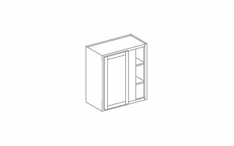 Dartmouth Grey Stain WC3030: Wall Corner Cabinet: Assembled Kitchen Cabinets