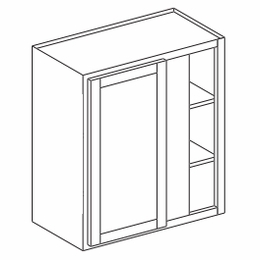 Dartmouth Grey Stain WC3030: Wall Corner Cabinet: Assembled Kitchen Cabinets