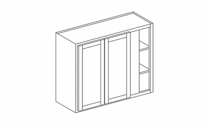 Dartmouth Grey Stain WC4230: Wall Corner Cabinet: Assembled Kitchen Cabinets