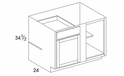 Dartmouth Honey BC36: Base Corner Cabinet: Assembled Kitchen Cabinets