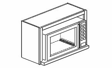 Dartmouth Honey Microwave Cabinets