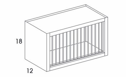 Dartmouth Honey PR30: Plate Rack: Assembled Kitchen Cabinets