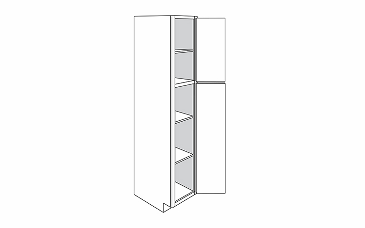 Dartmouth Honey U189024-SHELFKIT: Utility Cabinet With Shelfkit: Assembled Kitchen Cabinetss