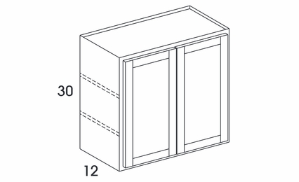 Dartmouth Honey W3630: Double Door Wall Cabinet: Assembled Kitchen Cabinets