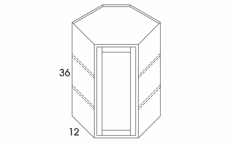 Dartmouth Honey WDC2436: Diagonal Corner Wall Cabinet: Assembled Kitchen Cabinets