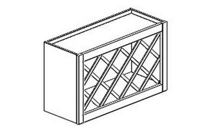 Dartmouth Honey Wine Rack Wall Cabinets