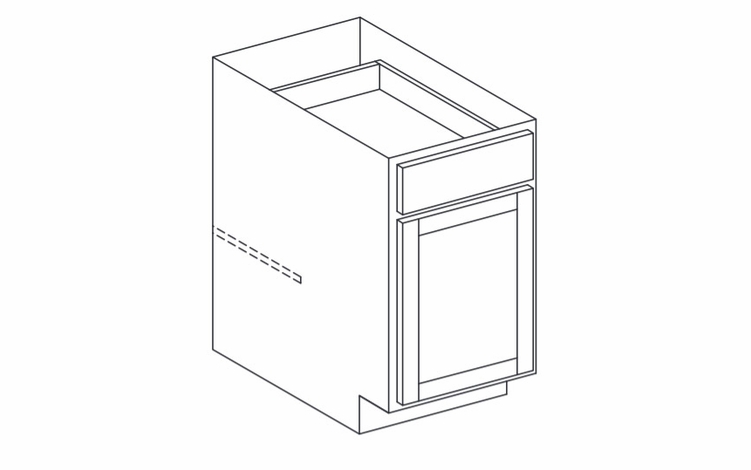 Dartmouth Juniper Paint B12: Base Cabinet: Assembled Kitchen Cabinets