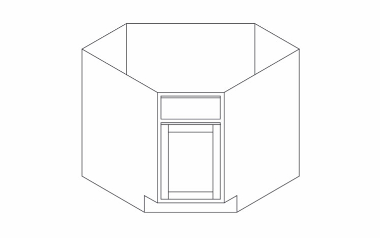 Dartmouth Juniper Paint SCB36: Corner Sink Base Cabinet: Assembled Kitchen Cabinets