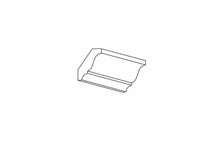 Dartmouth Juniper Paint SMCROWN214: 2-1/4" Crown Molding: Assembled Kitchen Cabinets
