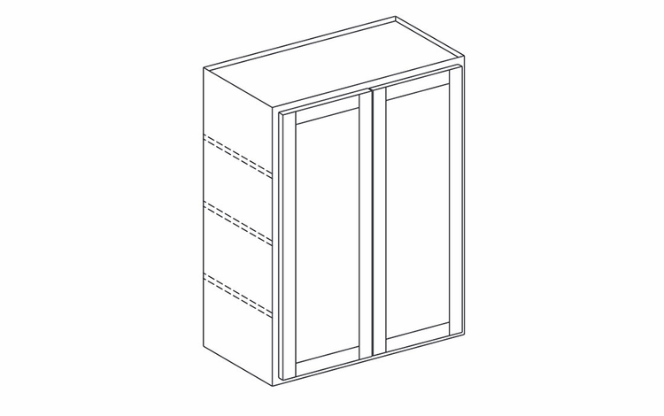 Dartmouth Juniper Paint W2742: Double Door Wall Cabinet: Assembled Kitchen Cabinets