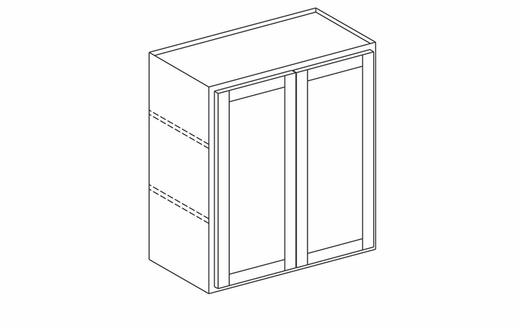 Dartmouth Juniper Paint W3036: Double Door Wall Cabinet: Assembled Kitchen Cabinets