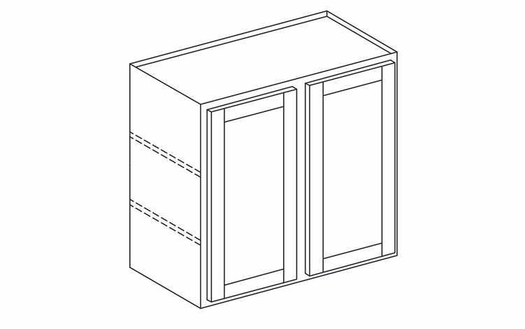 Dartmouth Juniper Paint W4230: Double Door Wall Cabinet: Assembled Kitchen Cabinets