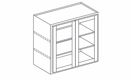 Dartmouth Juniper Paint WMD3042: Wall Cabinet With Doors Prepped For Glass (No Mullions): Assembled Kitchen Cabinets