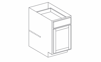 Dartmouth Palmetto Paint B15: Base Cabinet: Assembled Kitchen Cabinets