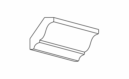 Dartmouth Palmetto Paint SMCROWN214: 2-1/4" Crown Molding: Assembled Kitchen Cabinets