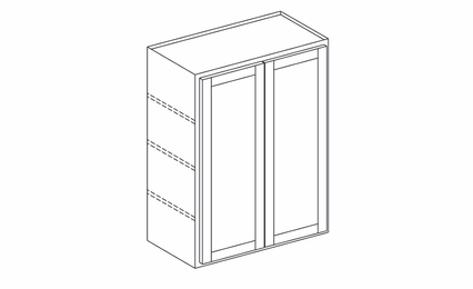 Dartmouth Palmetto Paint W2742: Double Door Wall Cabinet: Assembled Kitchen Cabinets