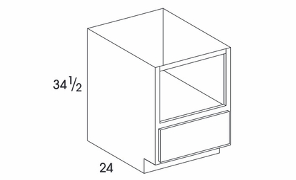 Dartmouth Pewter Paint BMW30: Base Microwave Cabinet: Assembled Kitchen Cabinets