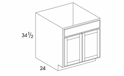 Dartmouth Pewter Paint SB36: Sink Base Cabinet: Assembled Kitchen Cabinets