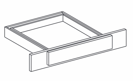 Dartmouth Pewter Paint VDT36: Undermount Drawer: Assembled Kitchen Cabinetss