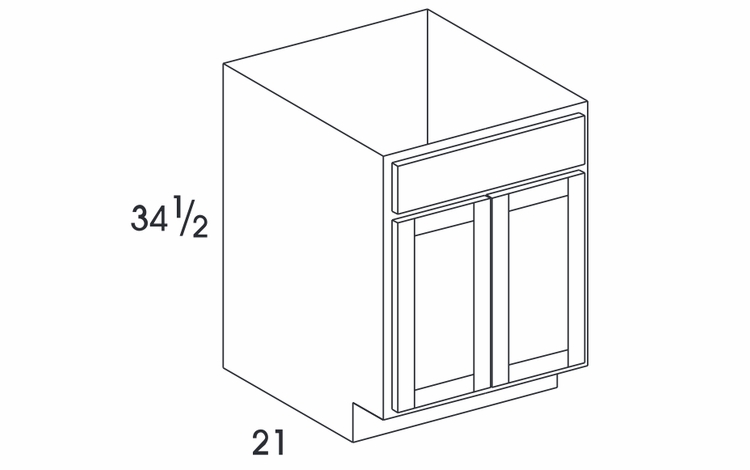 Dartmouth Pewter Paint VSB36: Vanity Sink Base Cabinet: Assembled Kitchen Cabinetss
