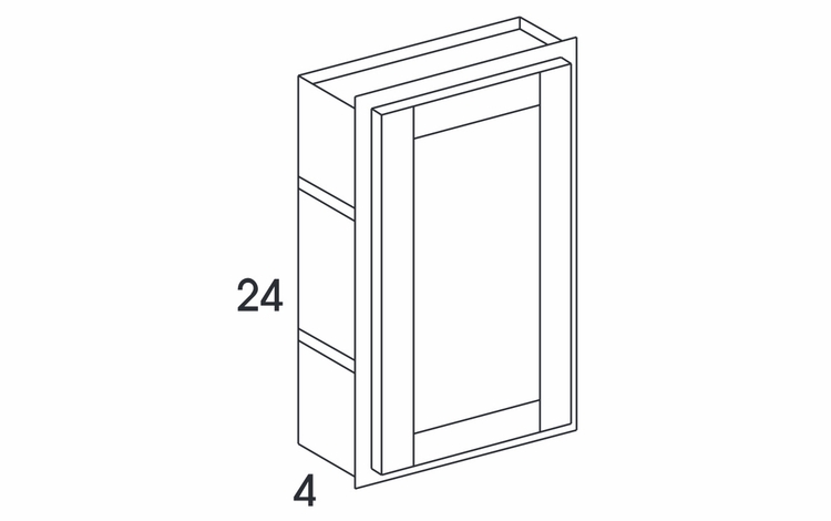 Dartmouth Pewter Paint WMC1524: Medicine Cabinet: Assembled Kitchen Cabinetss