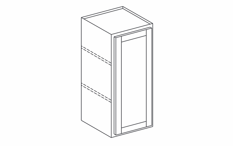 Dartmouth Seabreeze Paint W1236: Single Door Wall Cabinet: Assembled Kitchen Cabinets