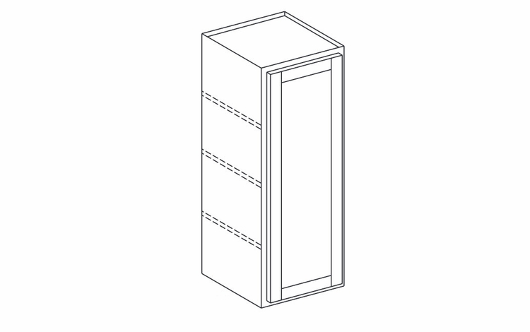 Dartmouth Seabreeze Paint W1242: Single Door Wall Cabinet: Assembled Kitchen Cabinets