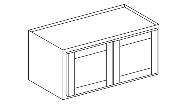 Dartmouth Seabreeze Paint W2415DD: Bridge Wall Cabinet: Assembled Kitchen Cabinets
