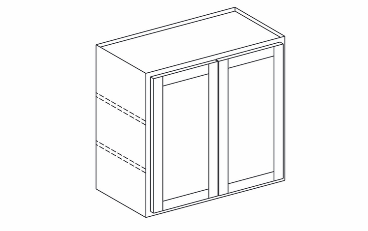 Dartmouth Seabreeze Paint W2430DD: Double Door Wall Cabinet: Assembled Kitchen Cabinets