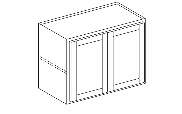 Dartmouth Seabreeze Paint W3024: Bridge Wall Cabinet: Assembled Kitchen Cabinets