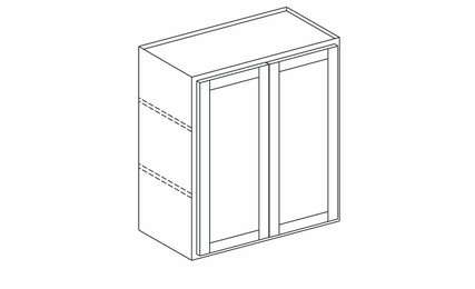 Dartmouth Seabreeze Paint W3036: Double Door Wall Cabinet: Assembled Kitchen Cabinets