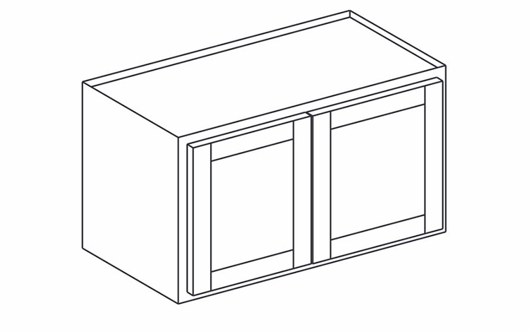 Dartmouth Seabreeze Paint W3618: Bridge Wall Cabinet: Assembled Kitchen Cabinets