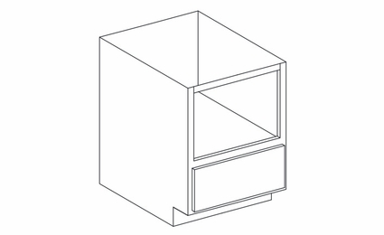 Dartmouth Seaport Paint BMW30: Base Microwave Cabinet: Assembled Kitchen Cabinets