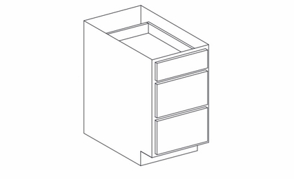 Dartmouth Seaport Paint DB18D3: Drawer Base Cabinet: Assembled Kitchen Cabinets