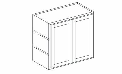 Dartmouth Seaport Paint W2430DD: Double Door Wall Cabinet: Assembled Kitchen Cabinets