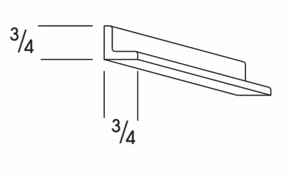 Dartmouth White Paint MOCW: Outside Corner Molding: Assembled Kitchen Cabinets