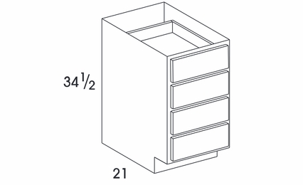 Dartmouth White Paint VDB18: Vanity Drawer Base Cabinet: Assembled Kitchen Cabinetss