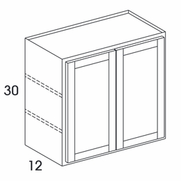 Dartmouth White Paint W2430DD: Double Door Wall Cabinet: Assembled Kitchen Cabinets