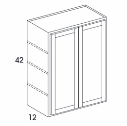 Dartmouth White Paint W2442DD: Double Door Wall Cabinet: Assembled Kitchen Cabinets