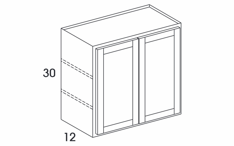 Dartmouth White Paint W2730: Double Door Wall Cabinet: Assembled Kitchen Cabinets